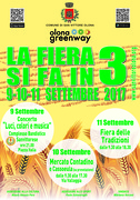 LA FIERA SI FA IN TRE   9-10-11 settembre 2017